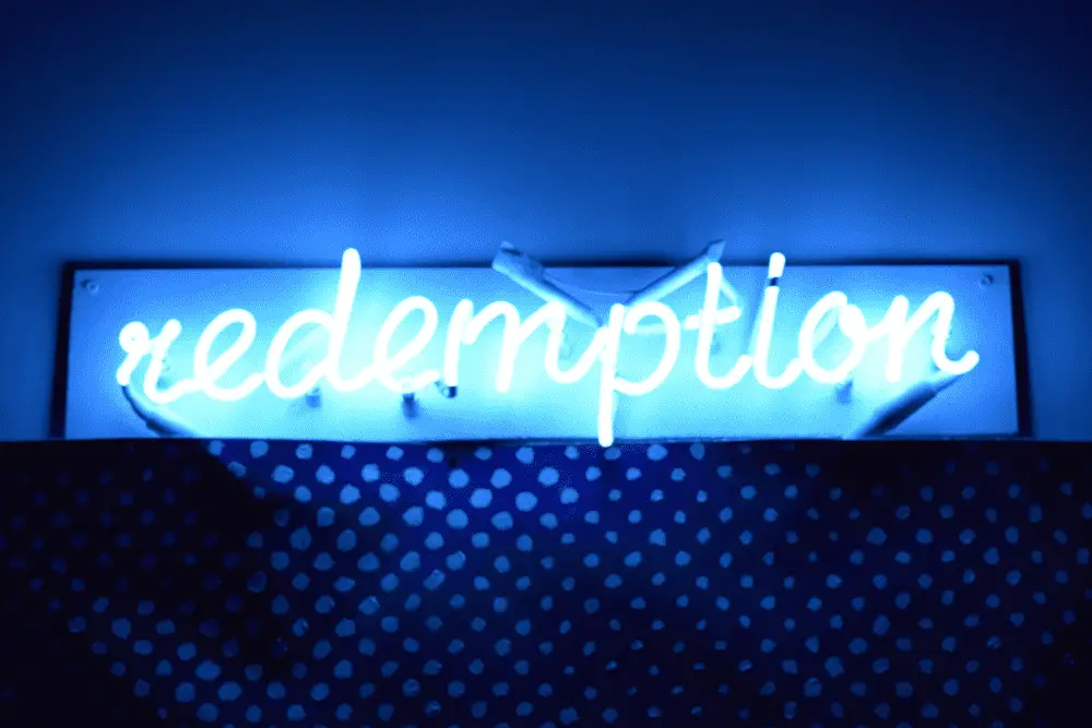 redemption neon sign