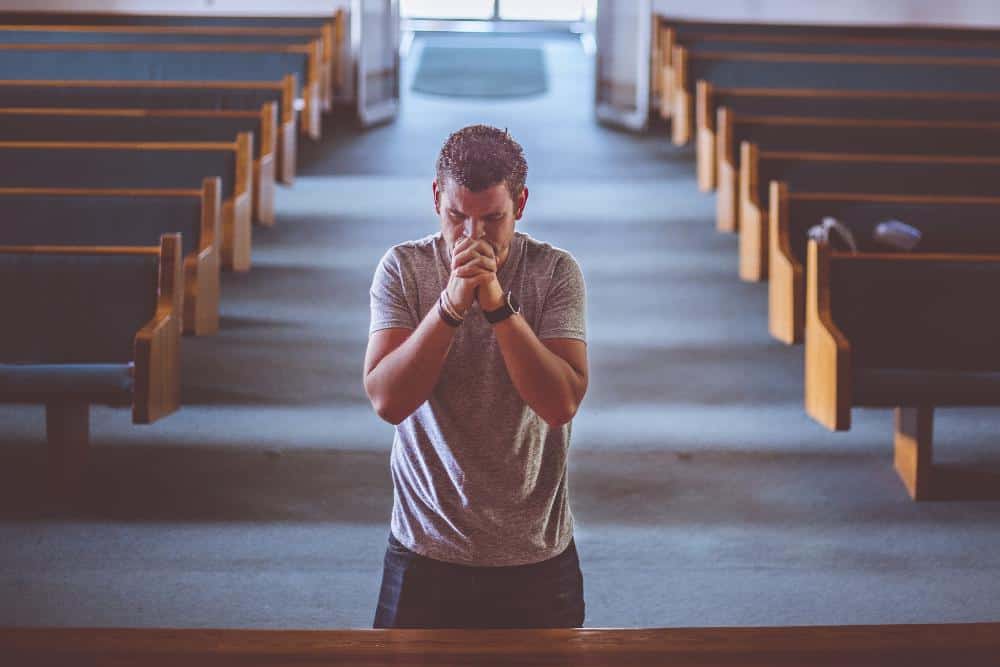 A man praying to God