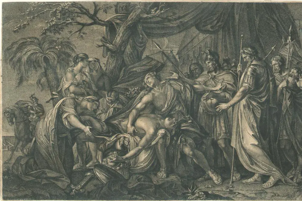 Achilles laments the death of his dear friend, Patroclus