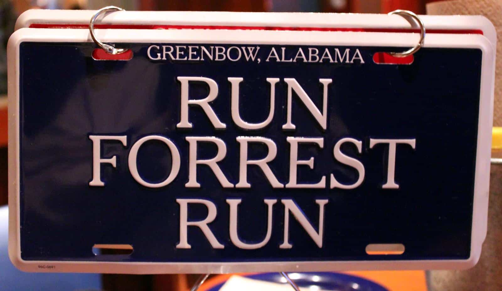 “Run Forrest Run” written on a signboard