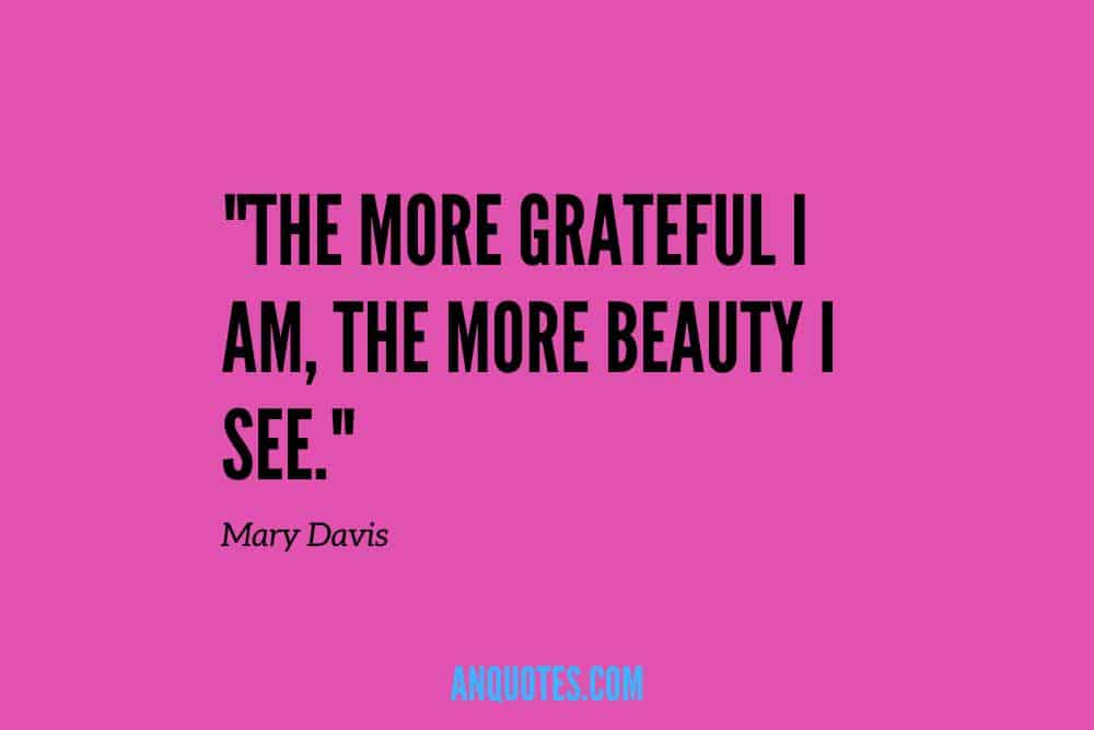 Mary Davis quote about gratefulness