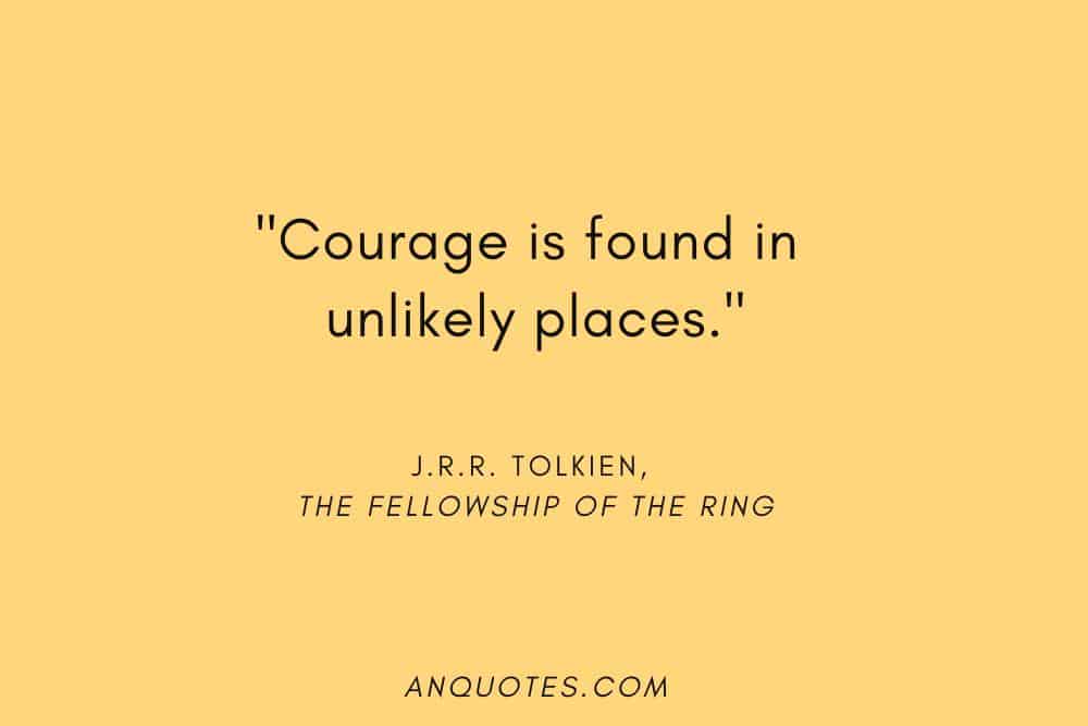 J.R.R. Tolkien's quote about courage