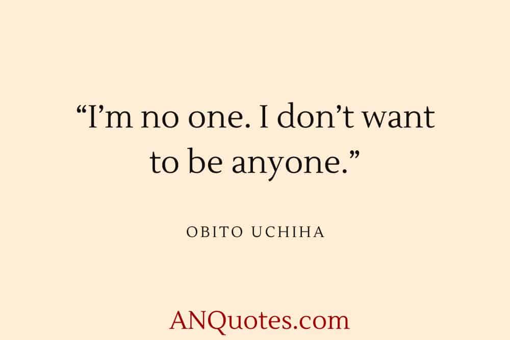Obito Uchiha Quote about His Identity