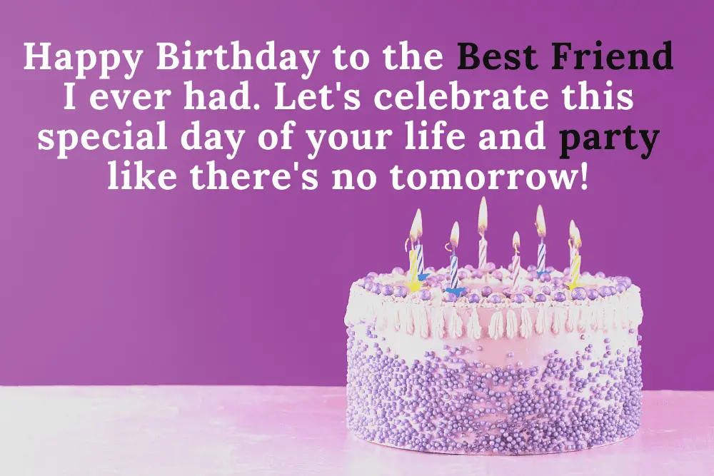 Best Friend Birthday Wishes Cake