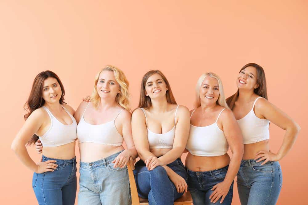 A group of women being real and feeling confident