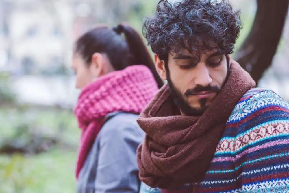 Two friends not talking to each other