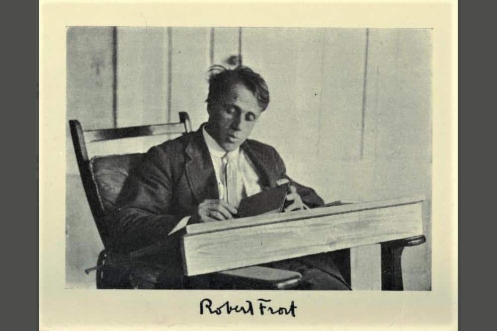 Robert Frost writing