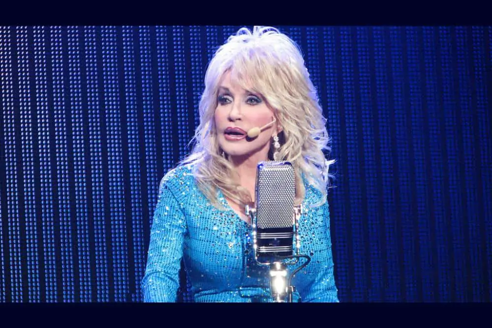 Dolly Parton performing on stage