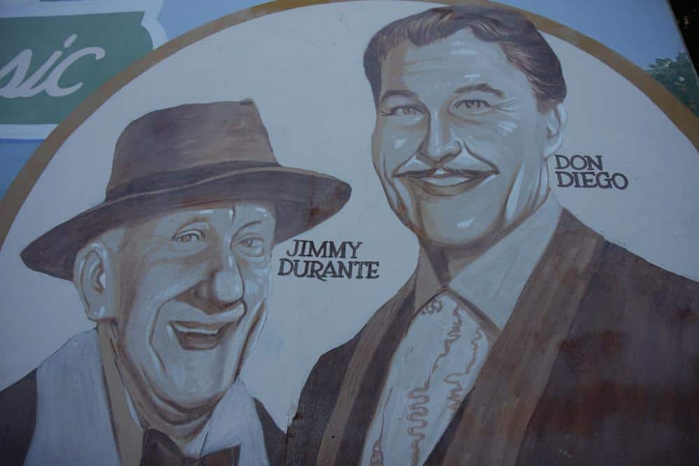 Painting of Jimmy Durante and Don Diego