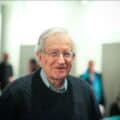 Noam Chomsky looking at the camera