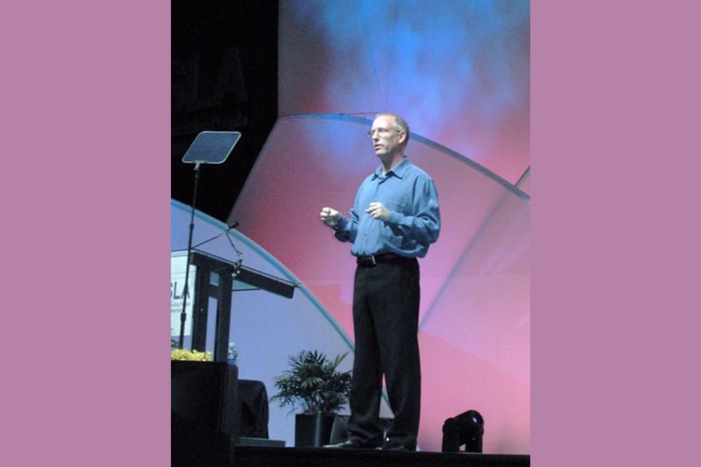 Scott Adams on stage