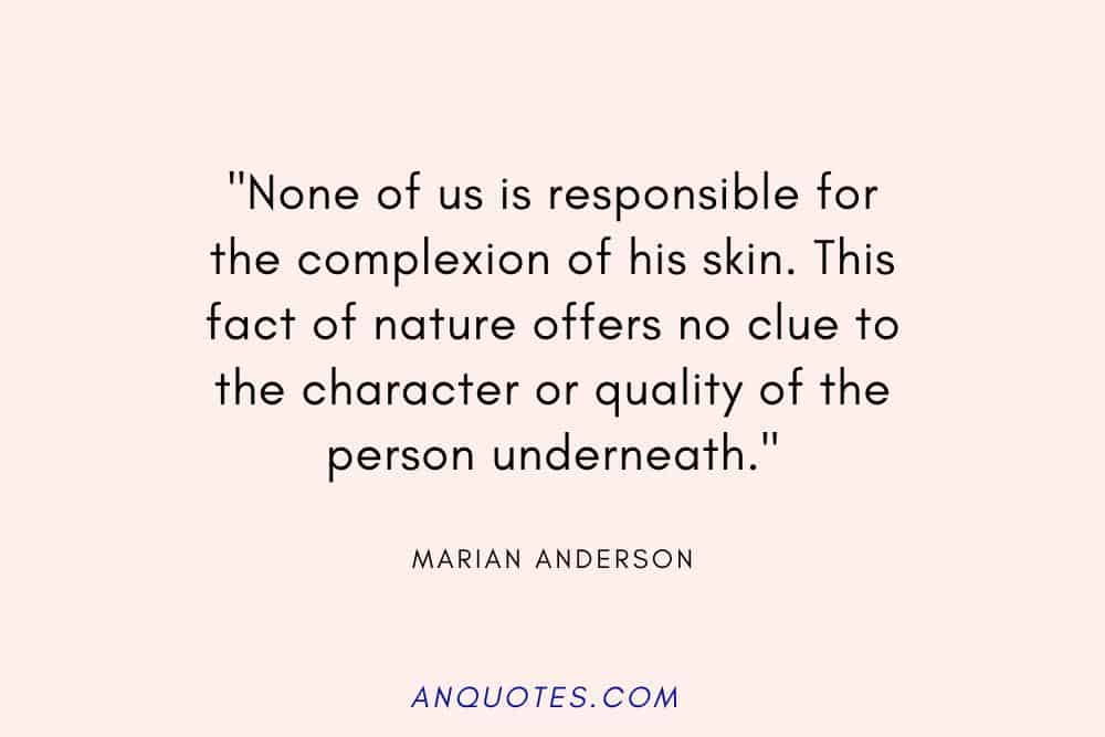 Marian Anderson on racism