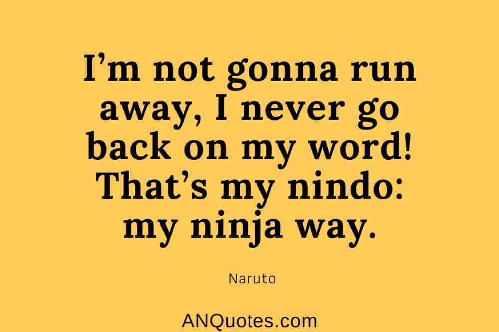 Naruto quote on an orange background