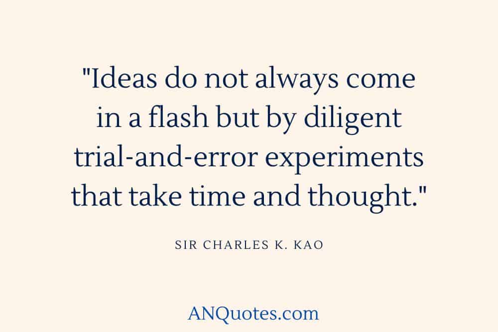 Sir Charles K. Kao on how ideas come